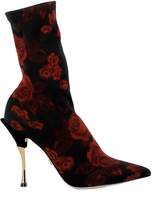 Thumbnail for your product : Dolce & Gabbana Black/red Fabric Ankle Boots