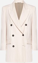 Viscose-blend Double-breasted Blazer 