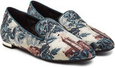 Thumbnail for your product : Burberry Printed Mulberry Silk Loafers