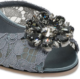 Thumbnail for your product : Dolce & Gabbana Keira Crystal-embellished Corded Lace Mules