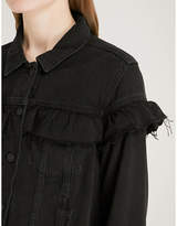 Thumbnail for your product : Paige Heidi ruffle-detail denim jacket