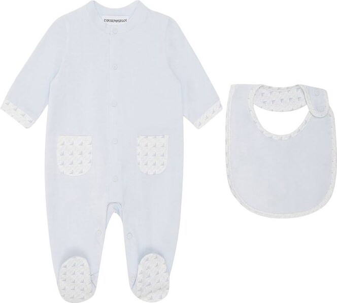 Emporio Armani Kids Eagle Printed Crewneck Pajama Set
