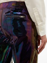 Thumbnail for your product : Givenchy Iridescent-leather Straight-leg Trousers - Black