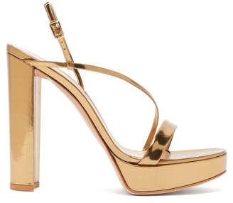 Gianvito Rossi Kimberly 85 Metallic-leather Platform Sandals - Womens - Gold