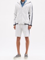 Thumbnail for your product : Brunello Cucinelli Hooded Zip-through Cotton-blend Track Jacket - Grey