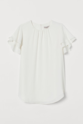 H&M Flutter-sleeved chiffon blouse
