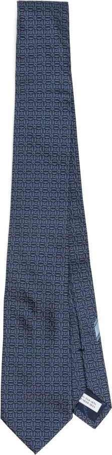 Ferragamo Gancini-print silk tie
