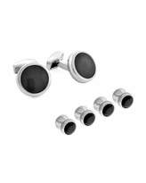 Thumbnail for your product : Tateossian Round Fiber Optic Glass Cuff Links & Stud Set