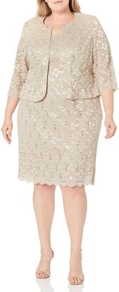 alex evenings lace sheath dress and jacket