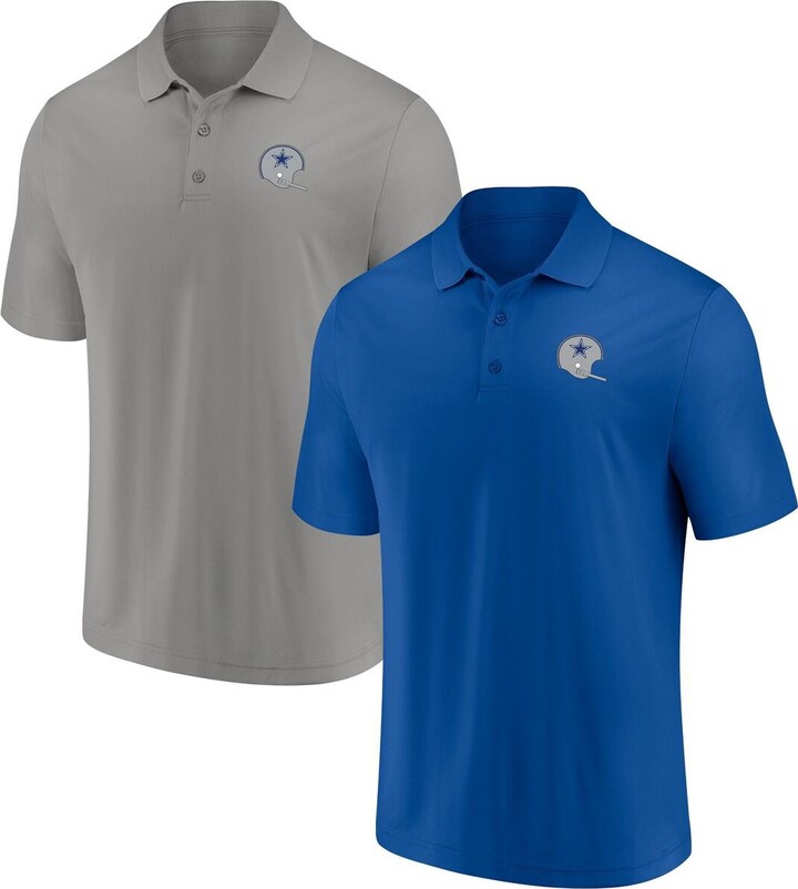 Fanatics Men's Branded Royal and Silver Dallas Cowboys Home and Away Throwback 2Pack Polo Shirt