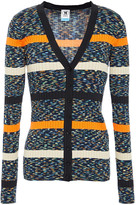 Thumbnail for your product : M Missoni Striped Marled Cotton-blend Cardigan