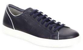 Geox Textured Lace-Up Leather Shoes