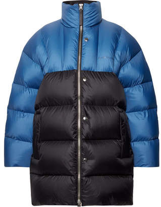 Acne Studios Oversized Two-Tone Quilted Nylon Down Jacket - Men - Blue