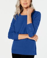 Thumbnail for your product : Karen Scott Textured-Stripe Sweater, Created for Macy's