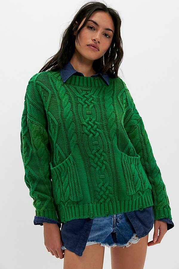 Found Cable Knit Sweater