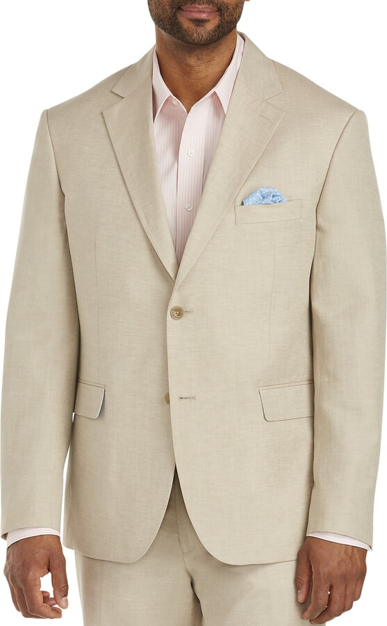Oak Hill by DXL Jacket-Relaxer Linen-Blend Suit Jacket