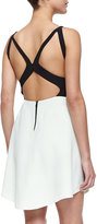 Thumbnail for your product : Narciso Rodriguez Tricolor Harness-Back Dress, Green Multi