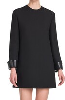 Thumbnail for your product : Valentino Leather Sleeve Cuff Mini-Dress