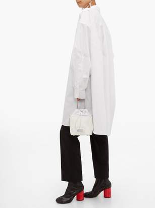 Maison Margiela 5ac Grained-leather Bucket Bag - Womens - White