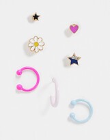 Thumbnail for your product : Accessorize pack of 5 stud and cuff set in summer brights