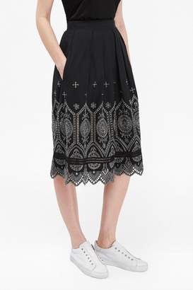 French Connection Josephine Cotton Flared Skirt