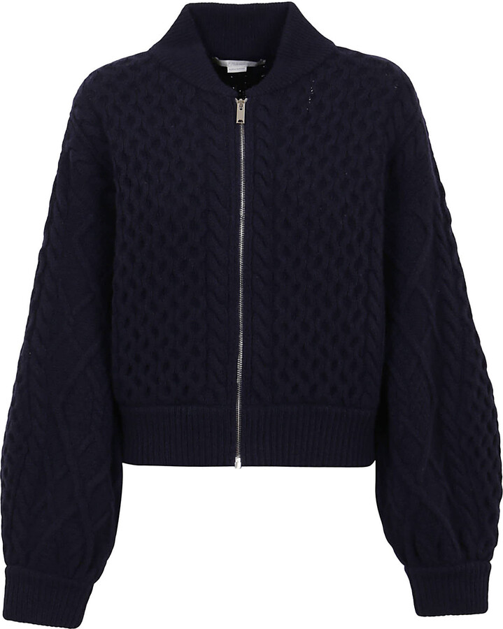 Stella McCartney Aran Cable Knit Bomber Jacket ShopStyle
