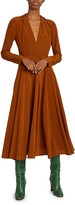 Thumbnail for your product : Victoria Beckham Bow-Back Silk Flare Dress