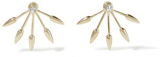 Pamela Love 5 Spike Gold Diamond Earrings - One size