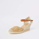 Thumbnail for your product : River Island Ravel gold espadrille wedges