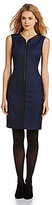 Thumbnail for your product : T Tahari Avani Python Jacquard Zip-Front Sheath Dress