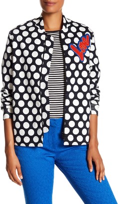 Love Moschino Dotted Patch Bomber Jacket