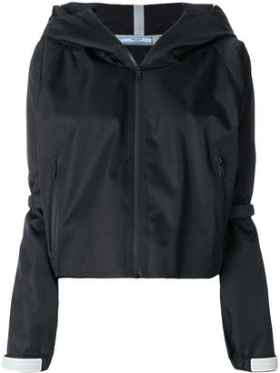 Prada front zip hooded jacket