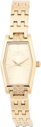 TJMAXX Women's Angel Gold Stainless Steel Rectangular Bracelet Watch