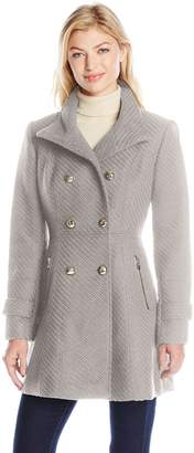 Jessica Simpson Women's Military Fit and Flair Wool Coat M