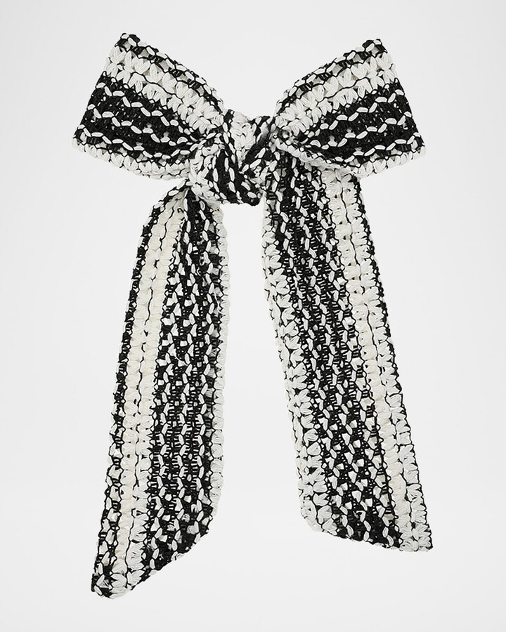 L. Erickson USA Liz Textured Bow Barrette