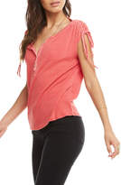 Thumbnail for your product : Chaser Cinched Shoulder Dolman Henley Tank