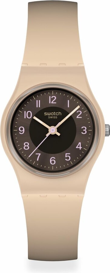 Swatch Lady Women's Watch Casual Plastic Brown Quartz Waterproof Espresso Charm