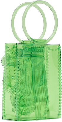 Mame Kurogouchi SSENSE Exclusive Green Sculptural Mini Handle Bag