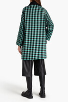 Thumbnail for your product : RED Valentino Embellished gingham wool-blend coat