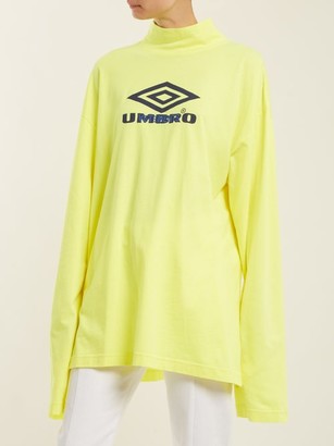 Vetements X Umbro Long-sleeved Cotton-jersey Top - Yellow