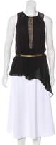 Thumbnail for your product : Halston Lace-Trimmed Asymmetrical Blouse w/ Tags