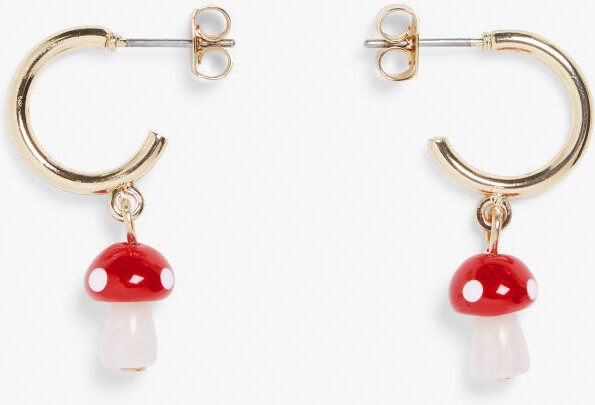 Dangle Earrings Monki Earrings Monki Oversized Bright Pink Floral