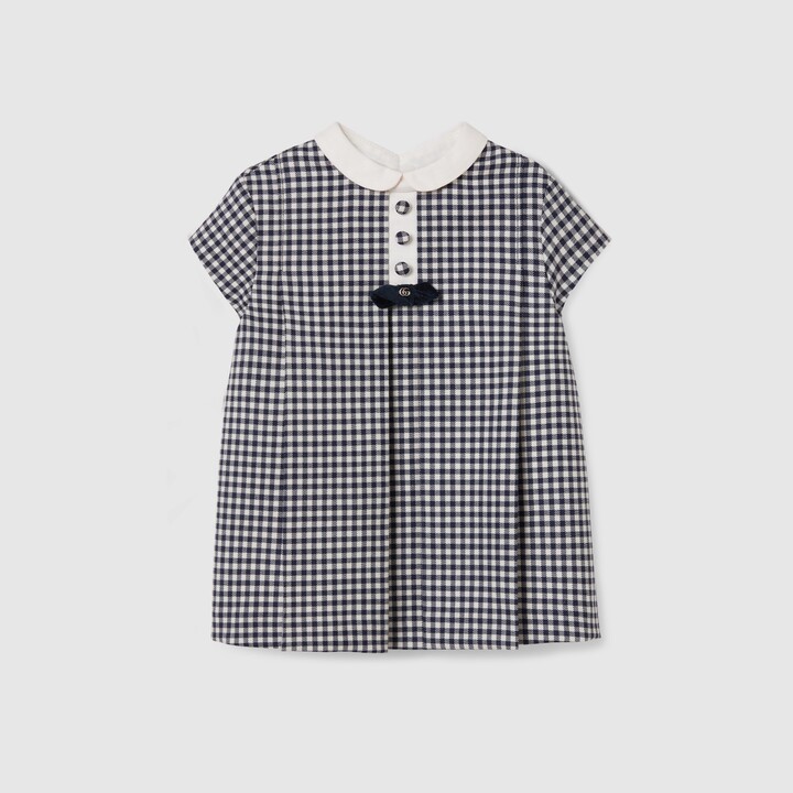 Baby wool gingham dress