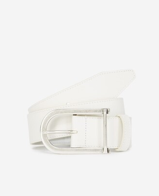 The Kooples Ecru fine leather belt with a smooth finish
