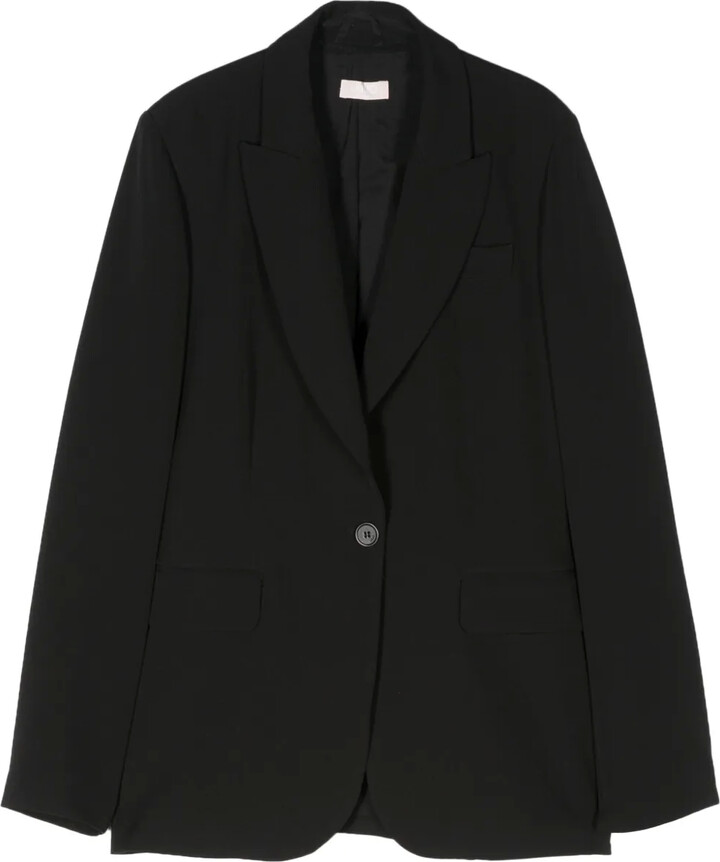 Liu Jo Peak-Lapel Single-Breasted Blazer