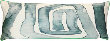 StyleCraft Home Wyatt Abstract Monolith Form Abstract Pillow - Sage Green, Soft Gray & Ivory