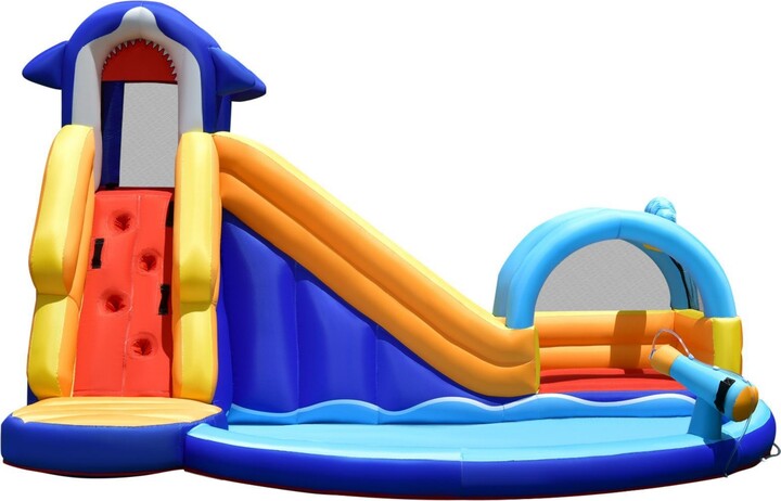 Givimo Inflatable Bouncy House with Slide and Splash Pool without Blower
