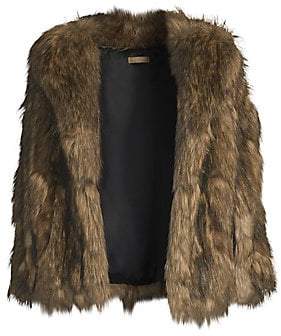 Michael Kors Collection Women's Faux Fur Capelet Jacket