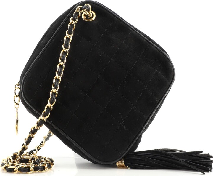 Chanel Vintage Diamond Tassel Crossbody Quilted Suede Mini - ShopStyle