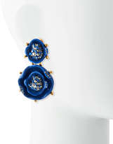 Thumbnail for your product : Oscar de la Renta Crystal Rose Drop Earrings, Cobalt